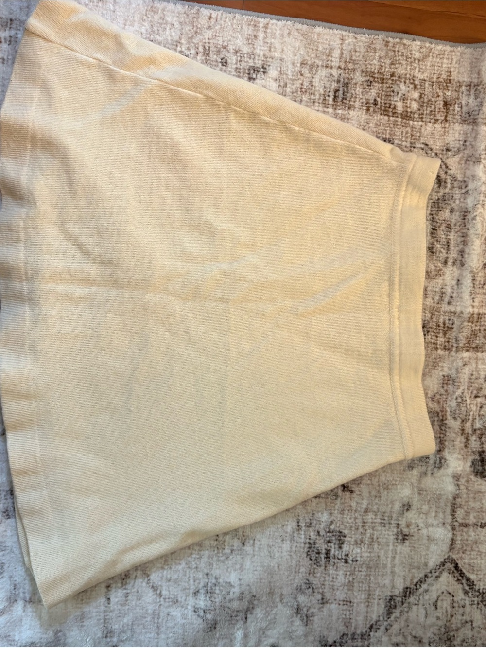 Classic Cream Knit A-Line Skirt